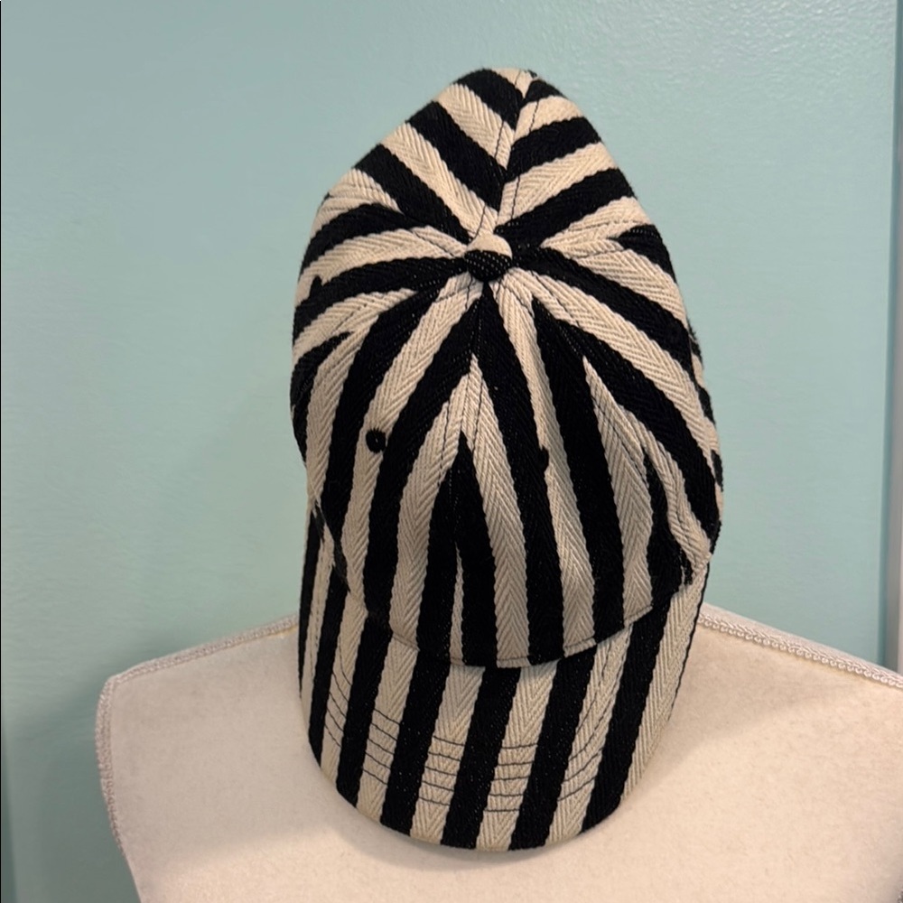 Striped Black and White Women's Hat baseball cap
